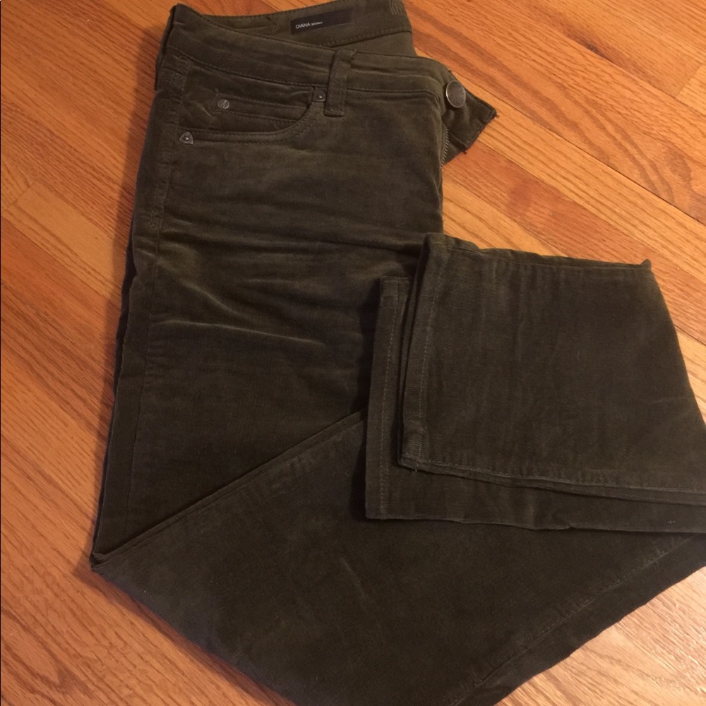 Olive green skinny pants